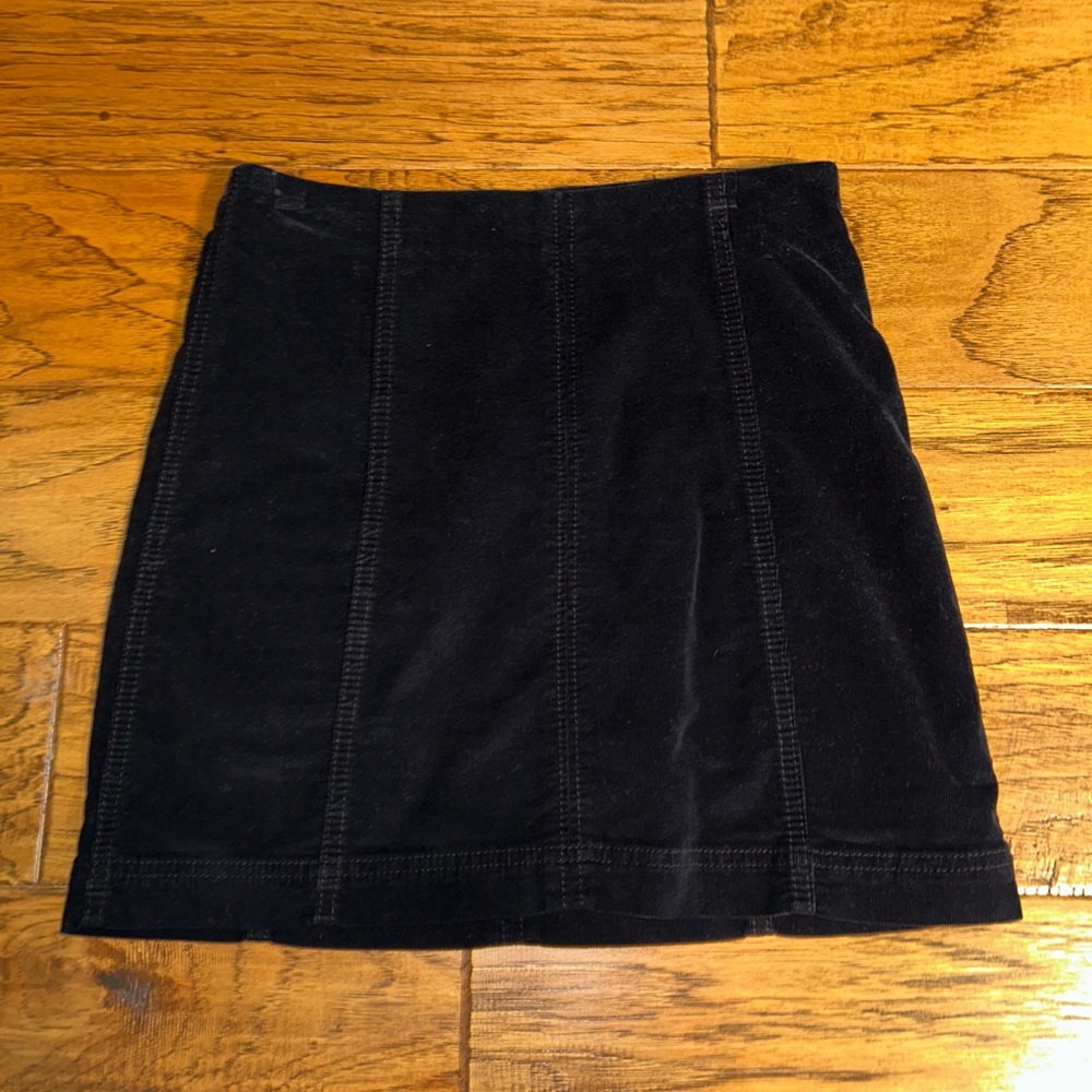 Free People Black Felt Skirt